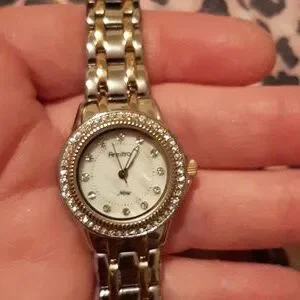 Armitron Watch- Beautiful❣Mother of Pearl and Crystals Constance™ | 36mm, Pearl/Silver | Women main image 4
